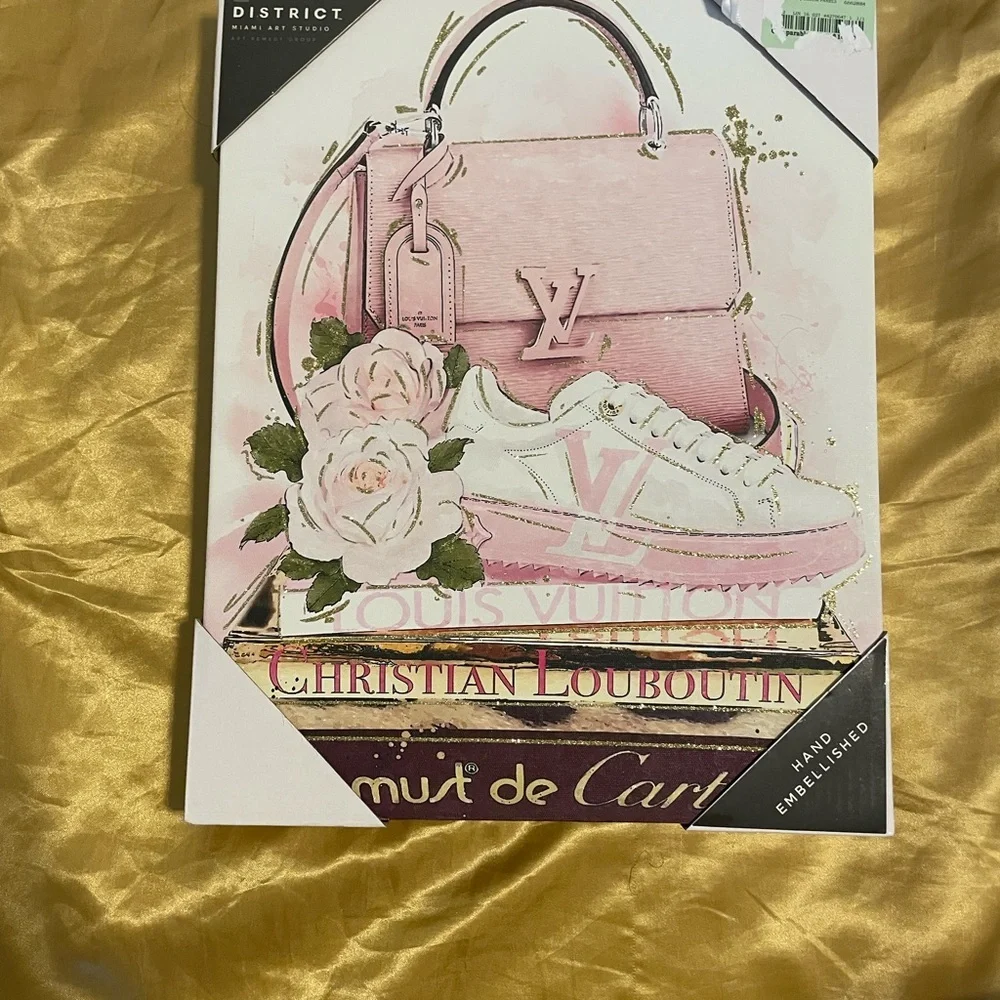 Christian Louboutin Pink and White Satchel